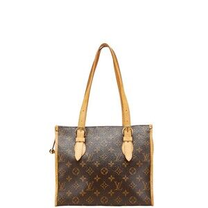 Louis Vuitton Monogram Popincourt Shoulder Bag Tote Brown Leather